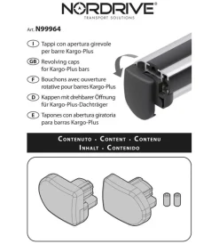 Set 2 tappi apribili per barre kargo-plus  n99964><noscript><img width=