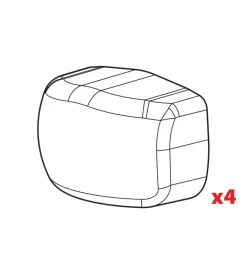 Set 4 tappi per barre helio, yuro, nowa  n99972>Nordrive Sale