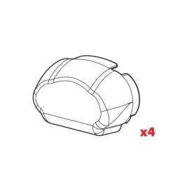 Set 4 tappi per barre kuma  n99998>Nordrive New