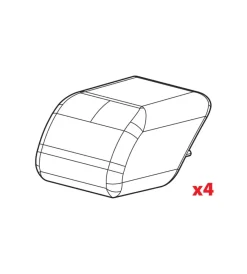 Set 4 tappi per barre quadra, rail-top, in-rail steel  n99995>Nordrive Sale