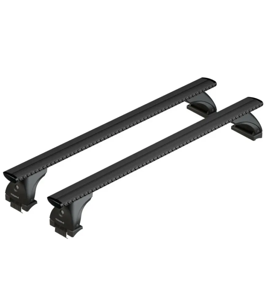 Set completo barre portatutto "evos 055 silenzio black l" in alluminio - nk050ebl>Nordrive Hot