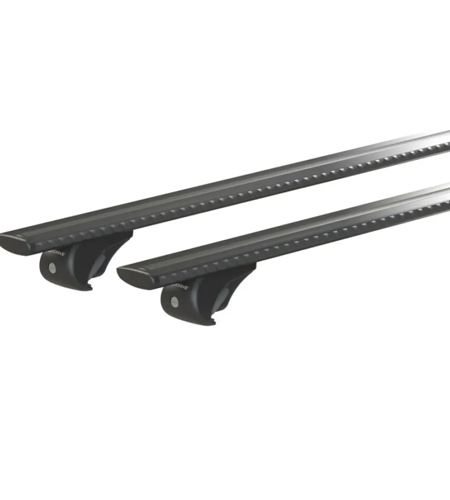 Set completo barre portatutto "evos silenzio black rail" in alluminio l 128 cm - n15091>Nordrive