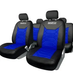 Set completo coprisedili auto universali nero/blu a nido d'ape - spc1016>Sparco Sale