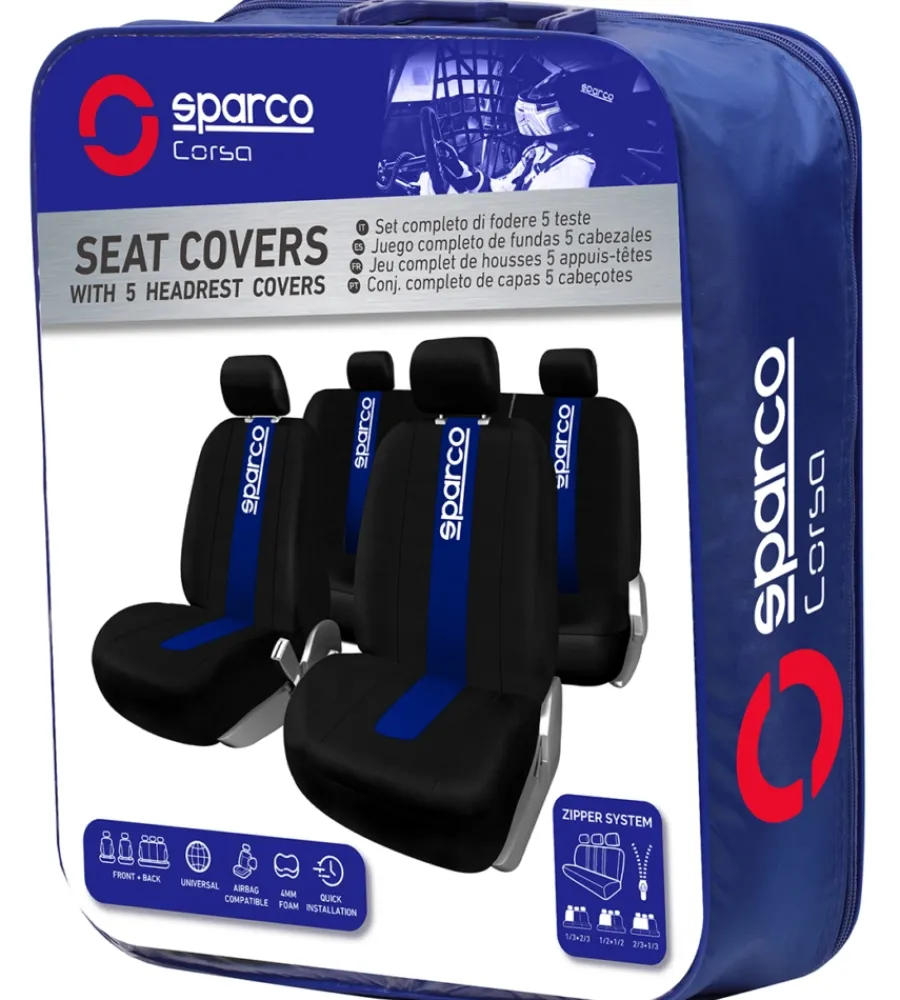 Set completo spc1011 coprisedili blu per auto universali anteriori e posteriori>Sparco Clearance