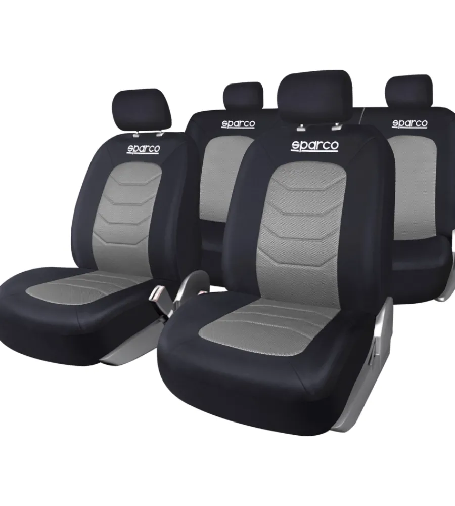 Set completo spc1019 coprisedili auto universali nero e grigio righe>Sparco Online