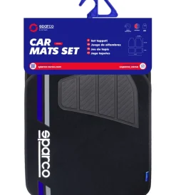 Set completo spc19  tappetini auto universali in moquette nero/blu poliestere>Sparco Discount