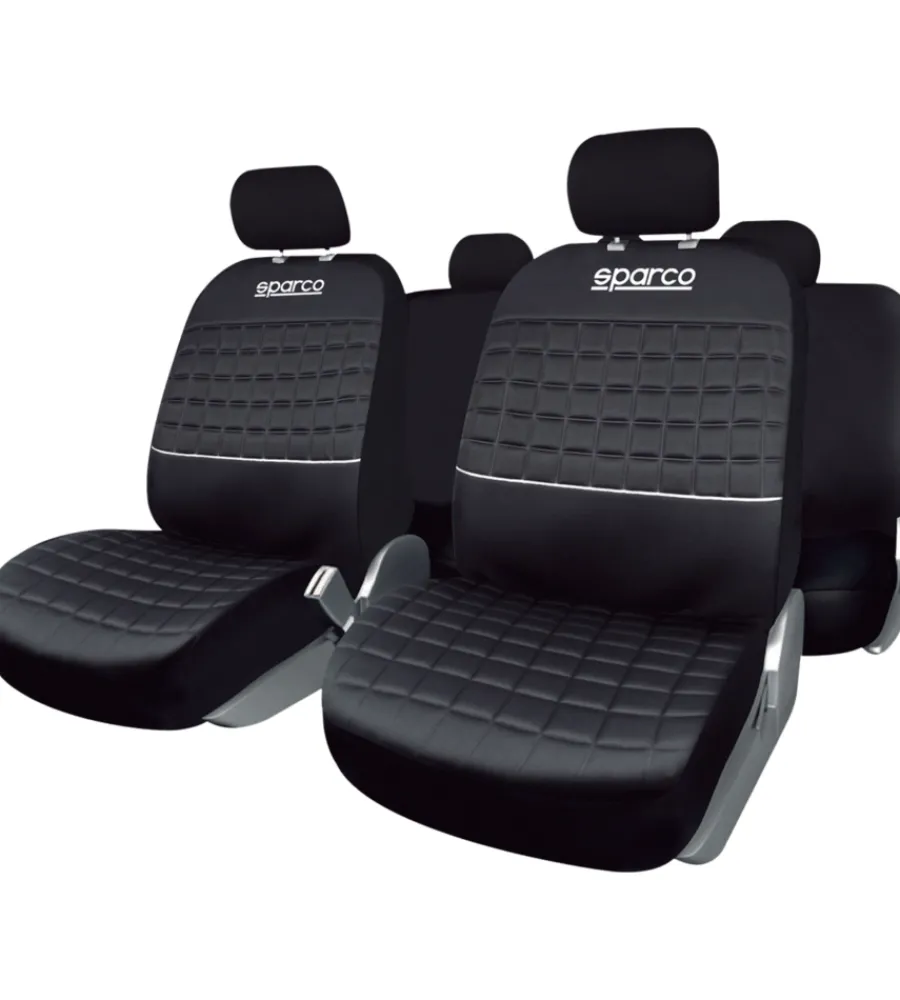 Set coprisedili universali auto "spc1042" nero/argento>Sparco Discount