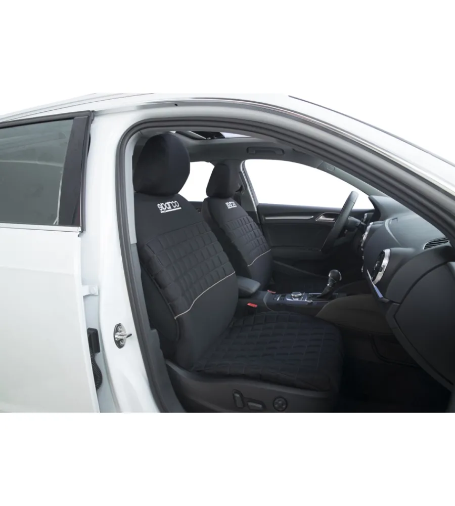 Set coprisedili universali auto "spc1042" nero/argento>Sparco Discount