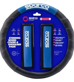 Set coprivolante e passacintura colore nero e blu>Sparco Sale