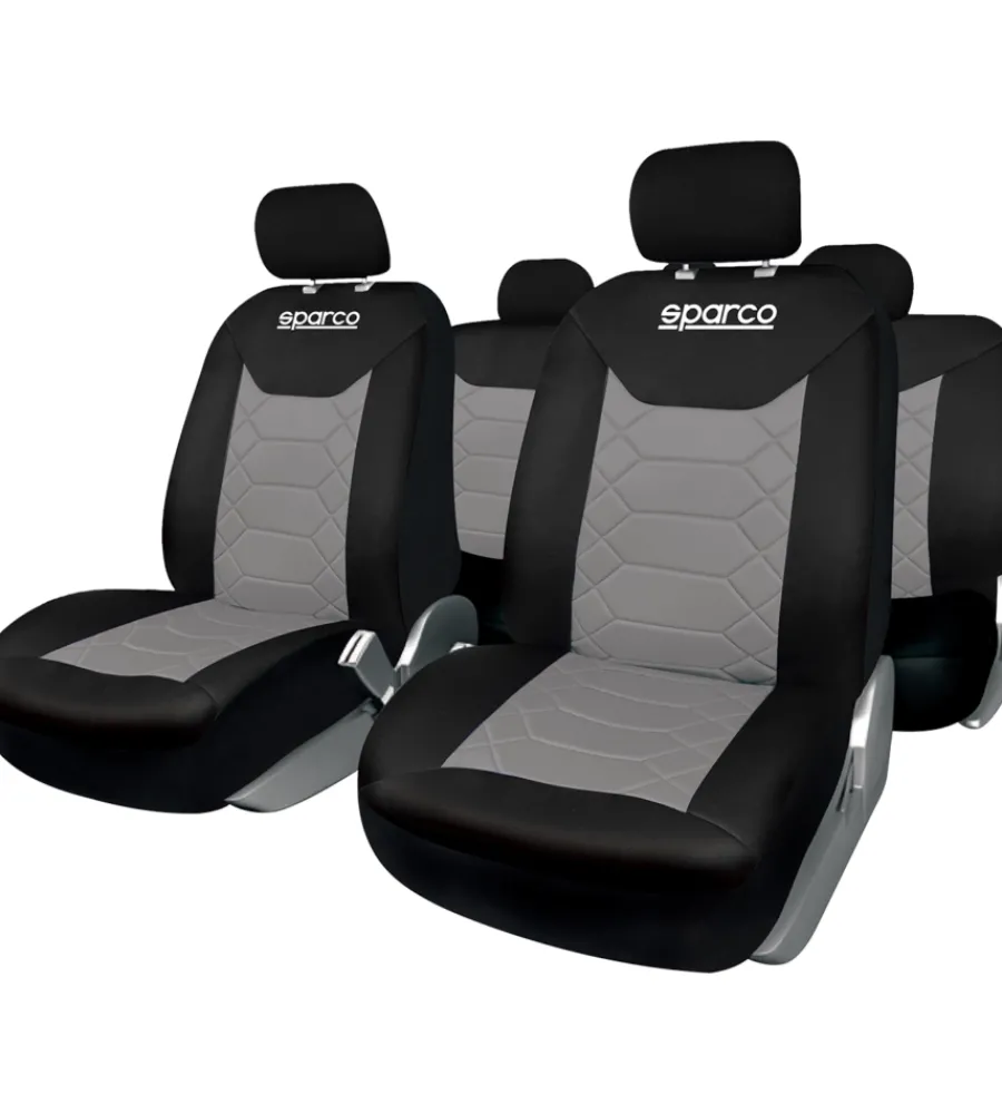 Set universale coprisedili auto completo "spc1016" nero e grigio a nido d'ape>Sparco Best